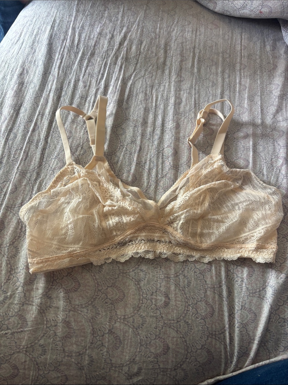 Adore Me Lace Bralette in Beige